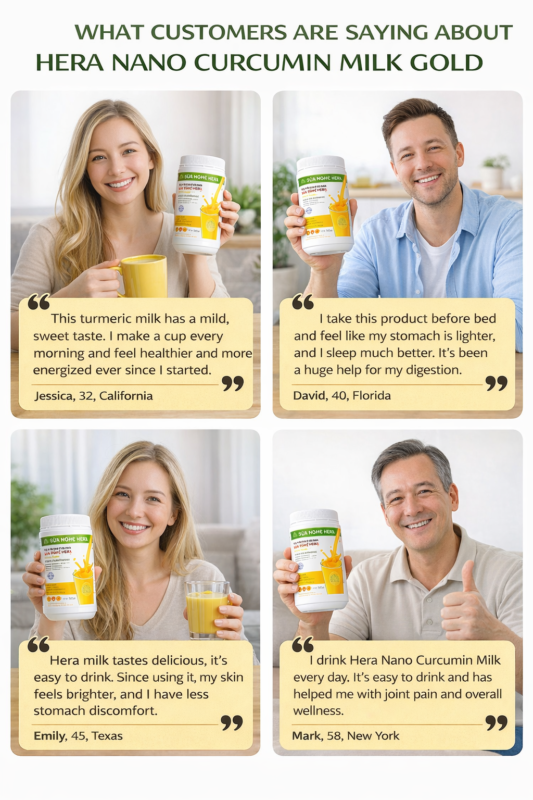 Customer Feedback HERA NANO CURCUMIN MILK GOLD
