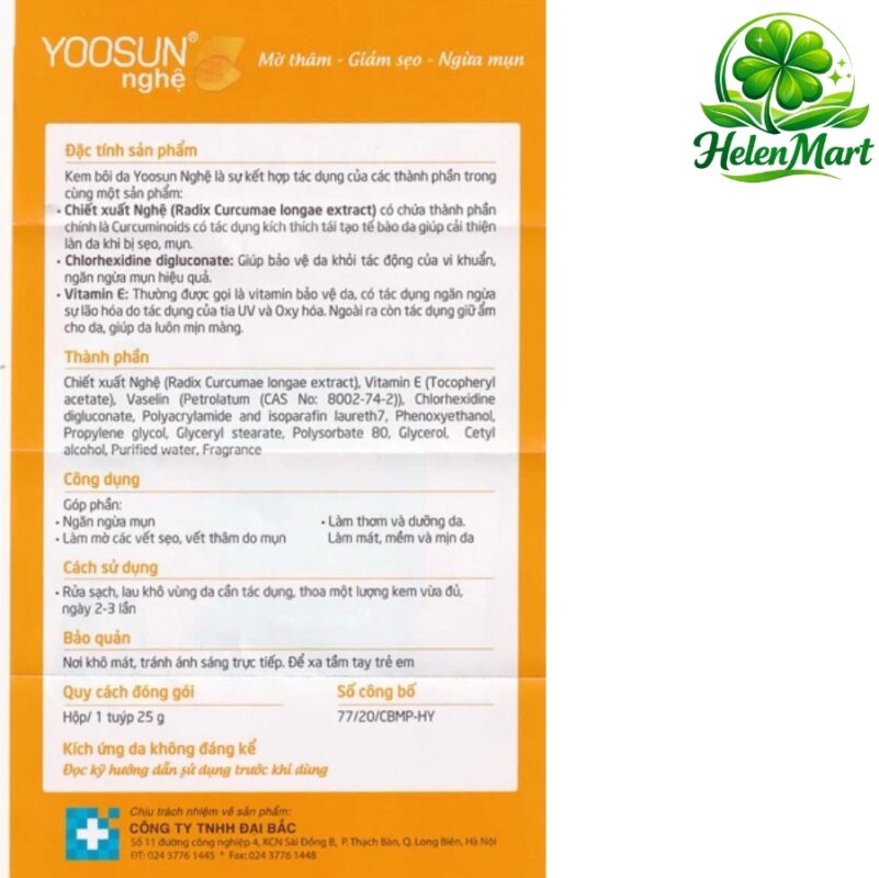 Yoosun Turmeric Cream 25g – Gentle Turmeric-Based Skin Care for the Whole Family